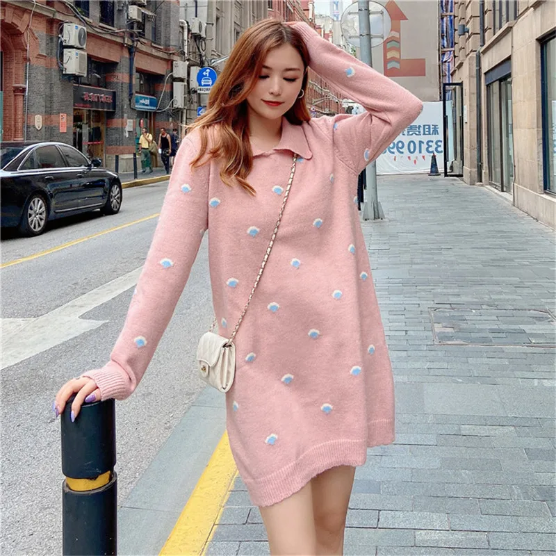 2020 Autumn And Winter New Pullover Sweater Women's Small Fragrance Fashion Wild Sweet Doll Collar Knitted Dress Outer Wear C359
2020 Autumn And Winter New Pullover Sweater Women's Small Fragrance Fashion Wild Sweet Doll Collar Knitted Dress Outer Wear C359