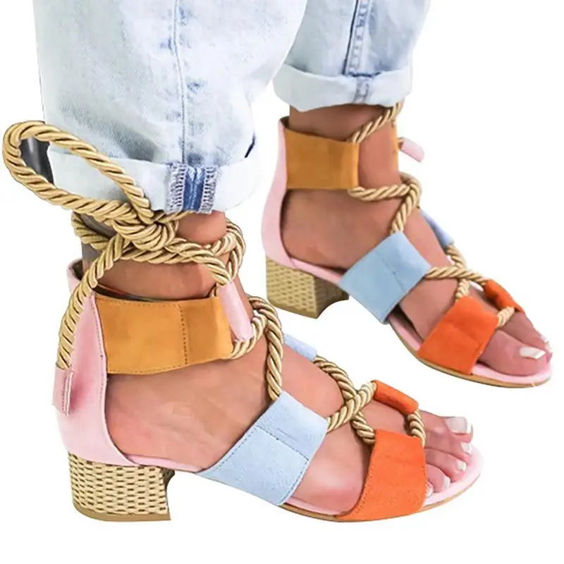 Women Pumps Fashion Heels Lace Up High Sandals for Summer Shoes Gladiator Chaussures Femme Square Heels Knot Rope Shoes Women
Women Pumps Fashion Heels Lace Up High Sandals for Summer Shoes Gladiator Chaussures Femme Square Heels Knot Rope Shoes Women