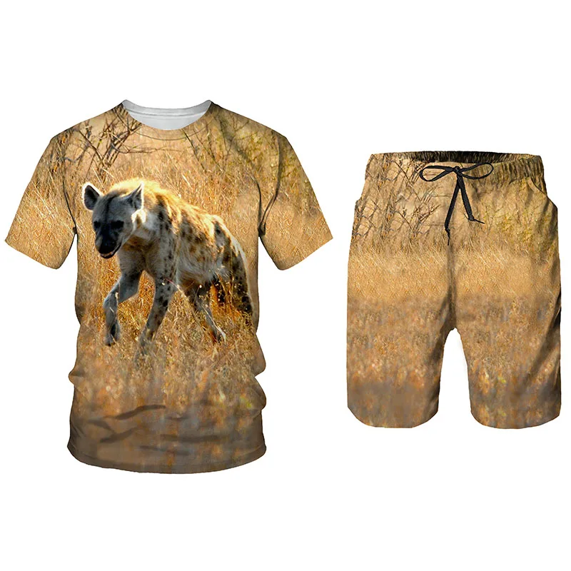 Summer T-Shirt Animal 3D Printing Hyena African Sports TShirt Shorts 2-Piece Men's Fashion Suit Oversized T-Shirts Travel 6XL
Summer T-Shirt Animal 3D Printing Hyena African Sports TShirt Shorts 2-Piece Men's Fashion Suit Oversized T-Shirts Travel 6XL