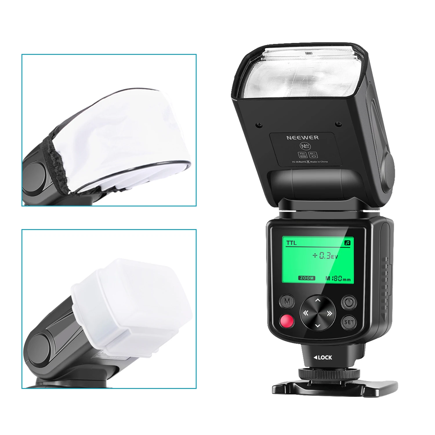 Neewer NW635 GN58 TTL Flash Speedlite with LCD Display and Soft Diffuser Compatible with Sony MI Hot Shoe Mirrorless Cameras
Neewer NW635 GN58 TTL Flash Speedlite with LCD Display and Soft Diffuser Compatible with Sony MI Hot Shoe Mirrorless Cameras