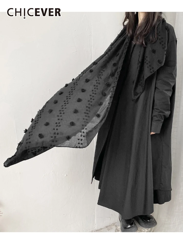 CHICEVER Casual Solid Patchwork Print Women's Scarf Long Irregular Hem Black Scarves For Women Clothing Accessories Korean 2021
CHICEVER Casual Solid Patchwork Print Women's Scarf Long Irregular Hem Black Scarves For Women Clothing Accessories Korean 2021