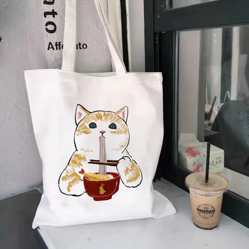 Harajuku Kawaii Cat Cartoon Canvas Bag Shopper Bag Letter Print Large Capacity Houlder Bags Shopping Bag Casual Fashion Tote Bag
Harajuku Kawaii Cat Cartoon Canvas Bag Shopper Bag Letter Print Large Capacity Houlder Bags Shopping Bag Casual Fashion Tote Bag