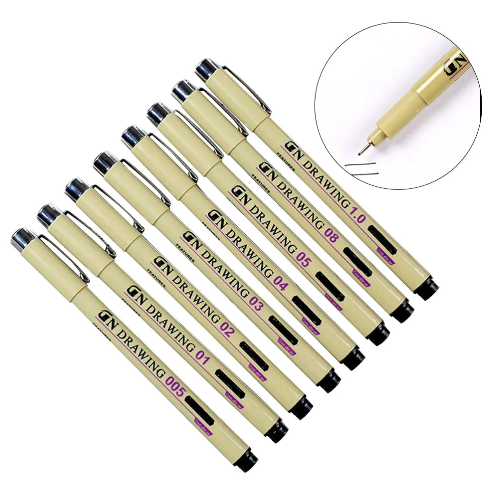8pcs Black Fine Liner Drawing Ink Pens Stationery Supplies for Adults Kids Drawing Painting
8pcs Black Fine Liner Drawing Ink Pens Stationery Supplies for Adults Kids Drawing Painting