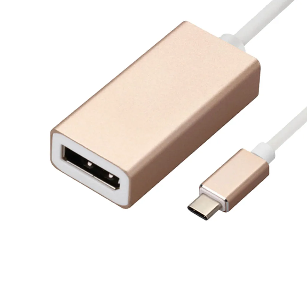 

USB C 3,1 тип C для отображения порта DP адаптер штекер к гнезду M/F для Macbook проектор золото