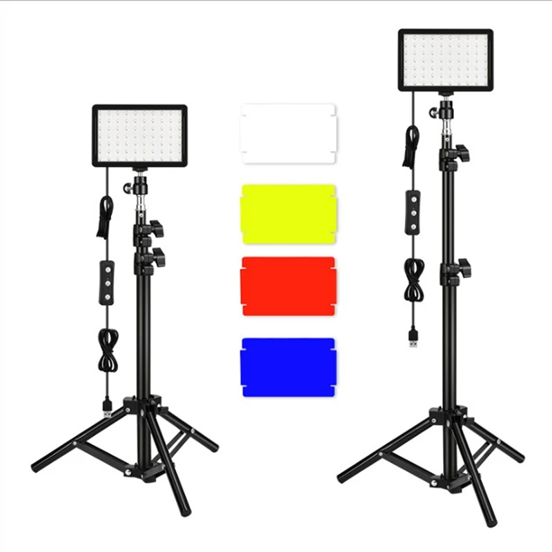 LED Video Light USB Portable Fill Light, Adjustable Tripod, Used in Photo Studios, Video Conference Lights
LED Video Light USB Portable Fill Light, Adjustable Tripod, Used in Photo Studios, Video Conference Lights