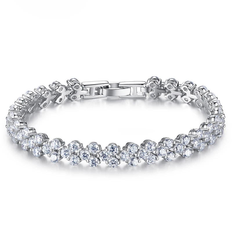 Luxury 100% 925 Sterling Silver Created Row Full Gorgeous Sparkling Bracelets For Women High Carbon Diamond Fine Jewelry Gift
Luxury 100% 925 Sterling Silver Created Row Full Gorgeous Sparkling Bracelets For Women High Carbon Diamond Fine Jewelry Gift