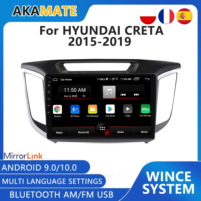 Автомагнитола 2 Din, 7 дюймов, Bluetooth, для Hyundai Creta 2015-2019, стерео, Android 10, GPS-навигация, мультимедийное видео 
Автомагнитола 2 Din, 7 дюймов, Bluetooth, для Hyundai Creta 2015-2019, стерео, Android 10, GPS-навигация, мультимедийное видео