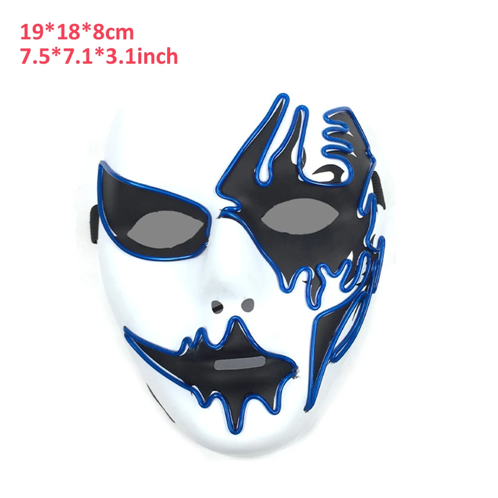 Halloween EL Wire DJ Party Festival Masks Costume LED Mask The Purge Movie Cosplay Costume Supplies Glow In Dark skull masks
Halloween EL Wire DJ Party Festival Masks Costume LED Mask The Purge Movie Cosplay Costume Supplies Glow In Dark skull masks