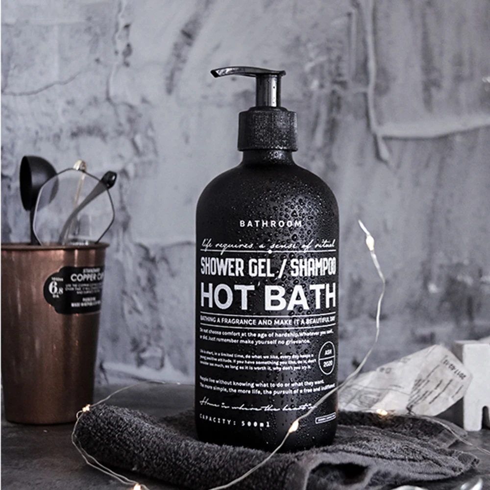 250ml 500ml Soap Dispenser Bathroom Black Glass Empty Refill Bottle Hair Conditioner Shampoo Bottle Home Hotel Bath Accessories
250ml 500ml Soap Dispenser Bathroom Black Glass Empty Refill Bottle Hair Conditioner Shampoo Bottle Home Hotel Bath Accessories