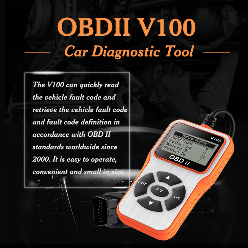 Многофункциональный Прочный считыватель кодов V100 OBD2, портативный диагностический инструмент OBD II для автомобилей с подсветкой на 6 языков, ...
Многофункциональный Прочный считыватель кодов V100 OBD2, портативный диагностический инструмент OBD II для автомобилей с подсветкой на 6 языков, ...