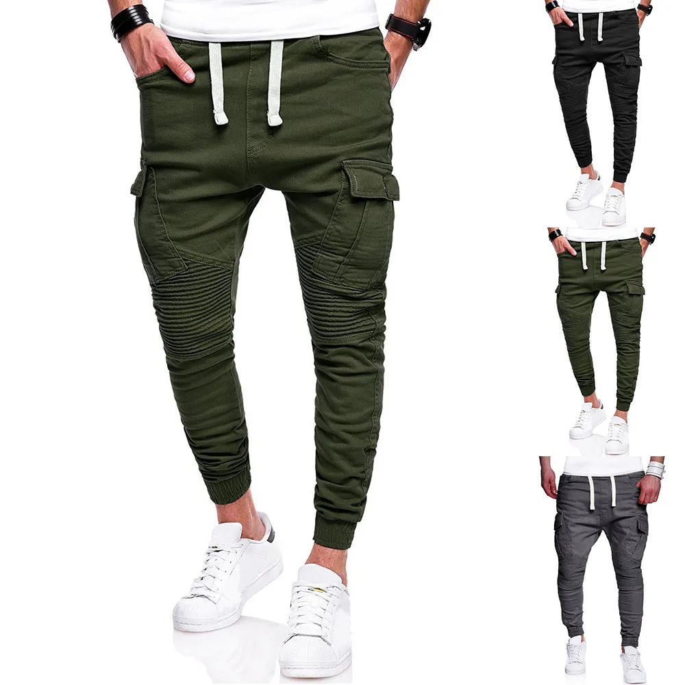 Leggings Fit Slim Pant Double Pockets Autumn Winter Men Solid Waisted Trouser Straps Casual Trousers Fashion Long Pants
Leggings Fit Slim Pant Double Pockets Autumn Winter Men Solid Waisted Trouser Straps Casual Trousers Fashion Long Pants