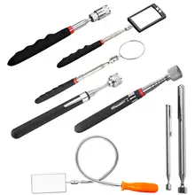 5Pcs Magnetic Pick Up Tools Adjustable Car Angle View Pen Telescoping Magnetic Pickup Kit Flexible Fixing Tool For Cars