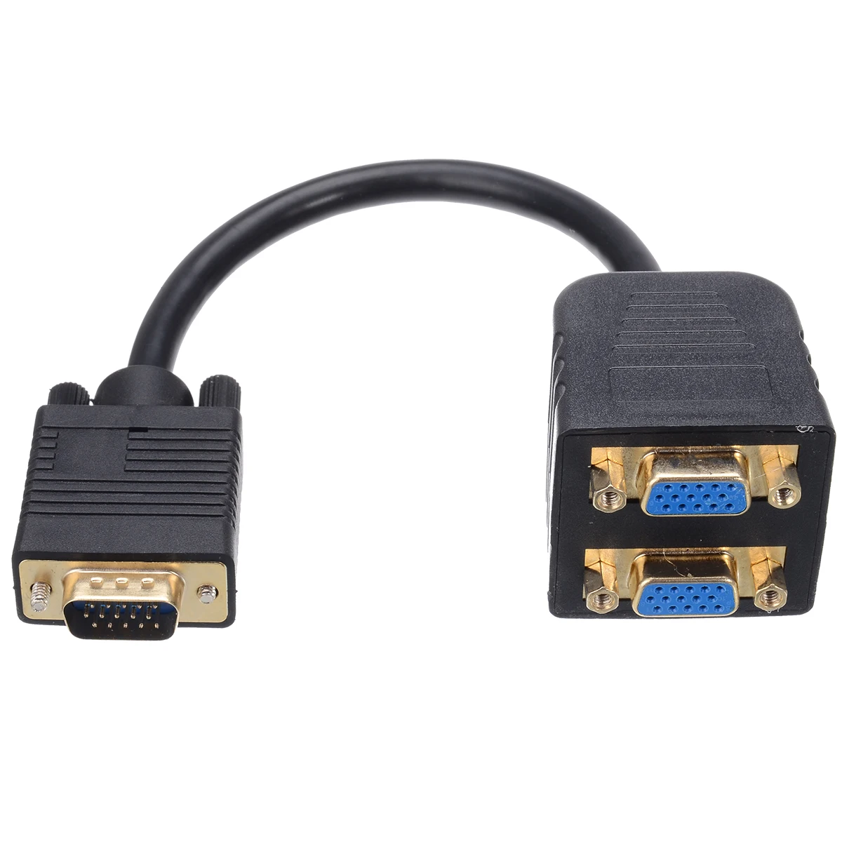 VGA 1 Male to Dual 2 VGA Female Adapter Converter 1 to 2 Monitor Video 15 Pin Splitter Extension Cable
VGA 1 Male to Dual 2 VGA Female Adapter Converter 1 to 2 Monitor Video 15 Pin Splitter Extension Cable