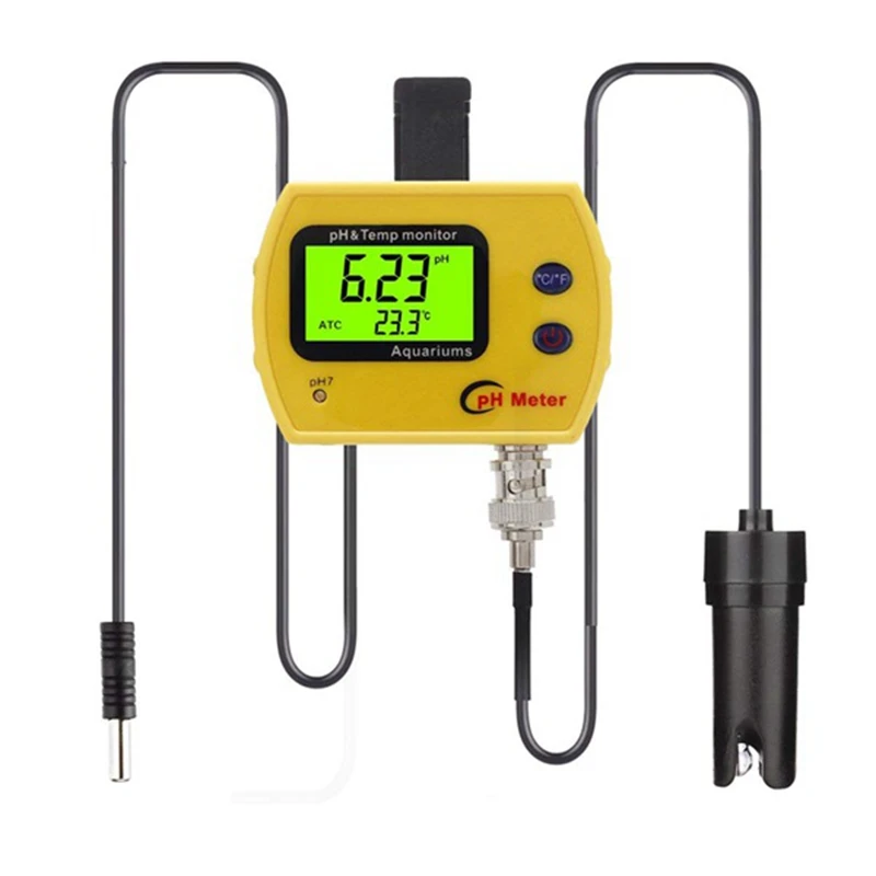 

PH Meter Tester Water Quality Online Monitor PH&Temp Meter PH-991 Acidimeter Analyzer for Aquarium Swimming Pool