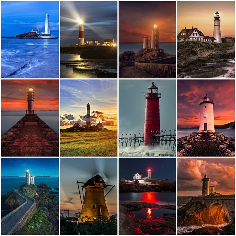 5D Diy Diamond Painting Kits Lighthouse Sea Full Square Round Drill Embroidery Cross Stitch Landscape Rhinestone Home Decor
5D Diy Diamond Painting Kits Lighthouse Sea Full Square Round Drill Embroidery Cross Stitch Landscape Rhinestone Home Decor