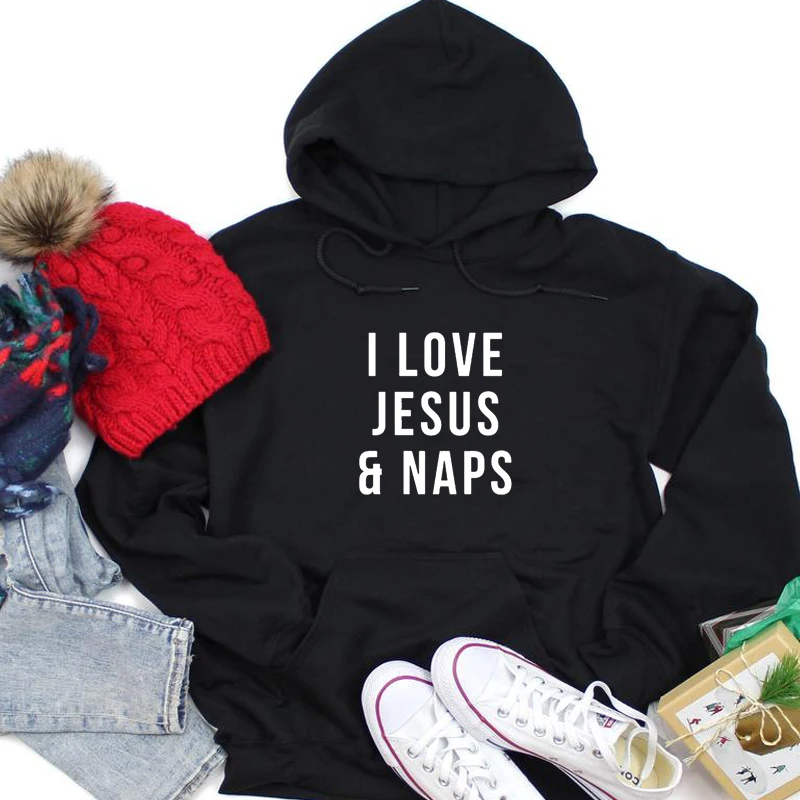 Casual Crewneck Pullover Graphic Women Outwear I Love Jesus Naps Letter Printed Hoodie Christian Streetwear Hoodies
Casual Crewneck Pullover Graphic Women Outwear I Love Jesus Naps Letter Printed Hoodie Christian Streetwear Hoodies