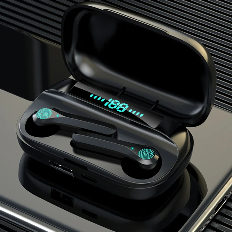 TWS Bluetooth 5.0 портативные наушники Bluetooth беспроводные наушники бас стерео спортивные наушники-вкладыши с двойным микрофоном с зарядным футляр...
TWS Bluetooth 5.0 портативные наушники Bluetooth беспроводные наушники бас стерео спортивные наушники-вкладыши с двойным микрофоном с зарядным футляр...