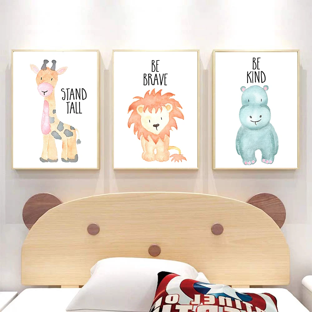 Be Happy Nursery Room Prints Painting On Canvas Animals Hippo Giraffe Monkey Lion Poster Picture Home Decor for Kids Baby Room
Be Happy Nursery Room Prints Painting On Canvas Animals Hippo Giraffe Monkey Lion Poster Picture Home Decor for Kids Baby Room