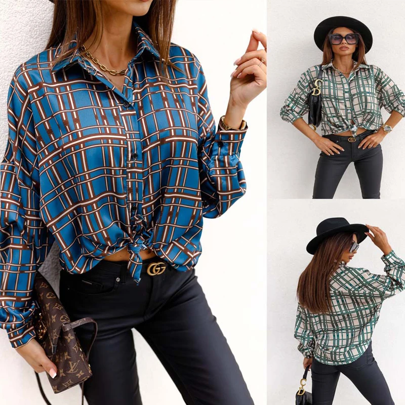 Women's Plaid Shirt Fashion Woman Blouses 2022 Female Clothing White Shirt Long Sleeve Top
Women's Plaid Shirt Fashion Woman Blouses 2022 Female Clothing White Shirt Long Sleeve Top