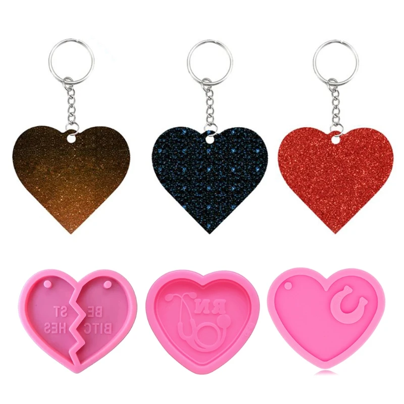 L5YD Love Heart Keychain Epoxy Resin Mold Jewelry Pendants Silicone Mould DIY Crafts Decorations Ornaments Casting Tools
L5YD Love Heart Keychain Epoxy Resin Mold Jewelry Pendants Silicone Mould DIY Crafts Decorations Ornaments Casting Tools