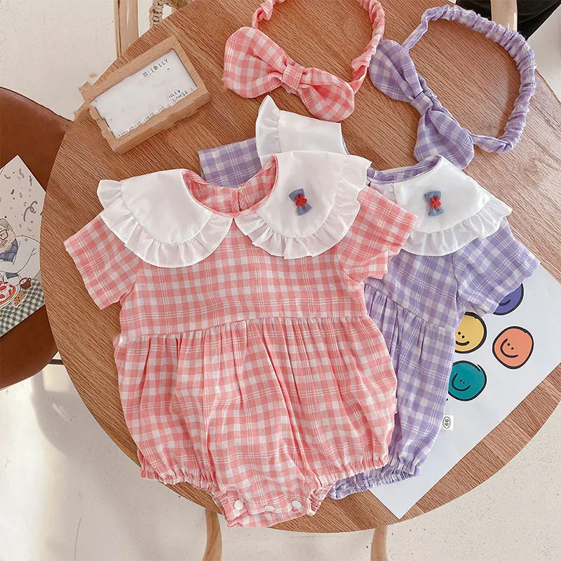 MILANCEL 2021 Summer New Born Girls Clothes Cute Short Sleeve Plaid O-Neck Bodysuit
MILANCEL 2021 Summer New Born Girls Clothes Cute Short Sleeve Plaid O-Neck Bodysuit