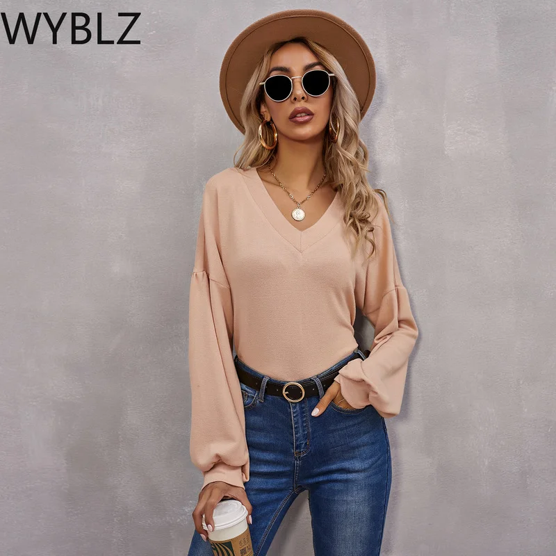 WYBLZ 2021 Long Sleeve Chiffon Shirt Women Spring Summer Fall Solid Color V-neck Loose Blouse Female Fashion Casual Tops
WYBLZ 2021 Long Sleeve Chiffon Shirt Women Spring Summer Fall Solid Color V-neck Loose Blouse Female Fashion Casual Tops