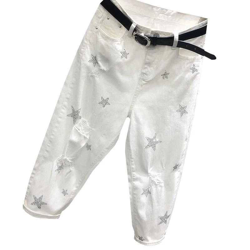 NEW Spring Autumn Korea Fashion Women White Jeans High Waist Vintage Hole Loose Denim Pants Casual Ankle-length Harem Pants
NEW Spring Autumn Korea Fashion Women White Jeans High Waist Vintage Hole Loose Denim Pants Casual Ankle-length Harem Pants