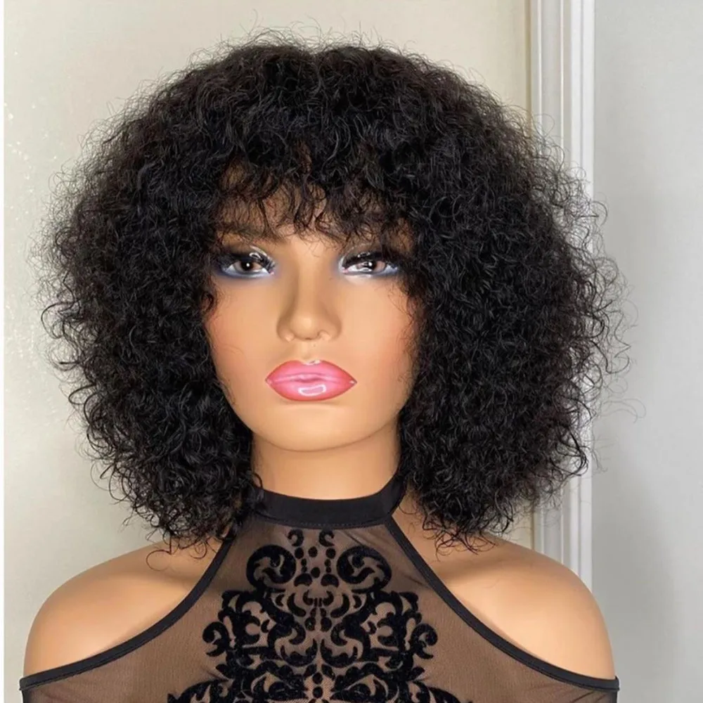 Short Curly Human Hair Wigs with Bangs for Women Ombre Blonde Colored Wigs Peruvian Jerry Curly Full Machine Made Wigs Glueless
Short Curly Human Hair Wigs with Bangs for Women Ombre Blonde Colored Wigs Peruvian Jerry Curly Full Machine Made Wigs Glueless