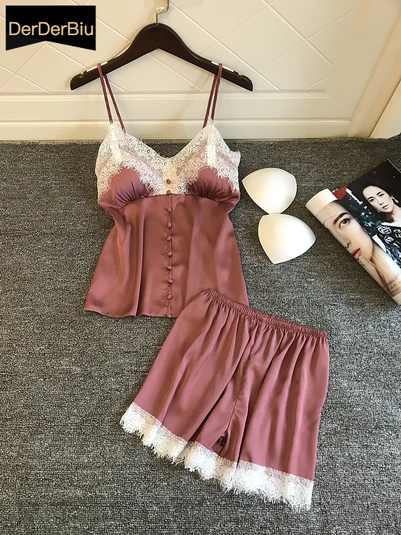 Sexy Lingerie Sleepwear Set Women Sexy Sling Shorts Underwear Lace Trim Satin Cute Pink Nightwear Lingerie Sets Lenceria
Sexy Lingerie Sleepwear Set Women Sexy Sling Shorts Underwear Lace Trim Satin Cute Pink Nightwear Lingerie Sets Lenceria