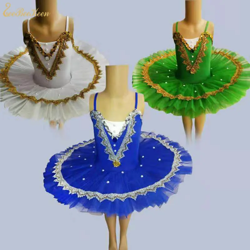 

2018 New Women Ballet Dress Tutu Dance Dress For Girls Pancake Swan Lake Ballet Bailarina Ballerina Kids Performance Costume