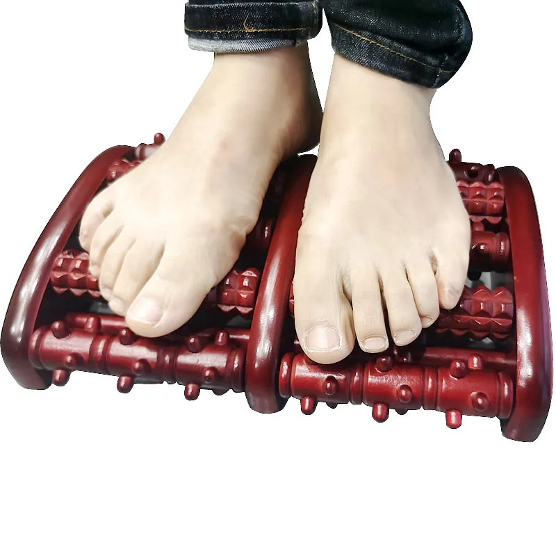 5 Raw Wooden Wood Roller Foot Massager Stress Relief Health Therapy Relax Massage 1PC Hot!