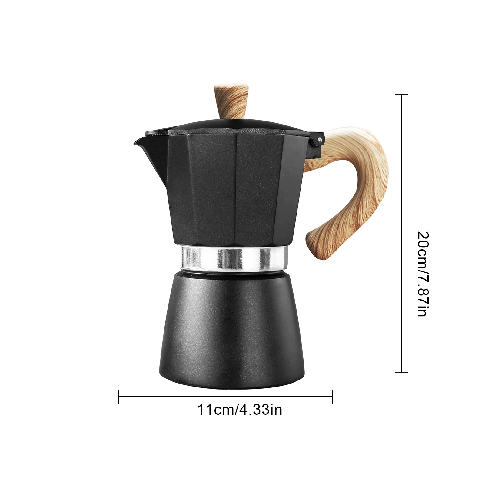 150/300ML Practical Aluminum Coffee Maker Moka Coffee Pot Espresso Percolator Pot Suitable For Electric Stoves Gas Stoves
150/300ML Practical Aluminum Coffee Maker Moka Coffee Pot Espresso Percolator Pot Suitable For Electric Stoves Gas Stoves