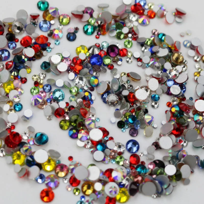 Swarovsky AB SS3-40 Mix Rhinestones Nail Stones Glass 3D Nail Art Decorations Flat Crystal AB Mix Color And Size Round Flatback
Swarovsky AB SS3-40 Mix Rhinestones Nail Stones Glass 3D Nail Art Decorations Flat Crystal AB Mix Color And Size Round Flatback