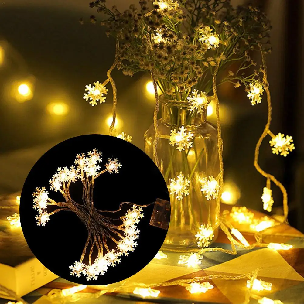 LED Garland Holiday Snowflakes String Fairy Lights Battery Powered Hanging Ornaments Christmas Tree Party Home Decoration
LED Garland Holiday Snowflakes String Fairy Lights Battery Powered Hanging Ornaments Christmas Tree Party Home Decoration