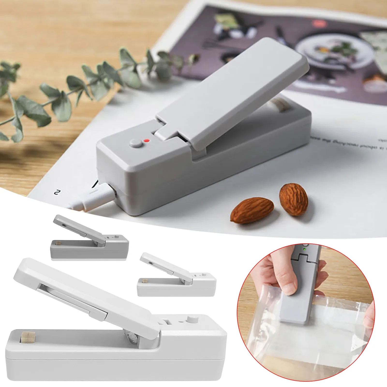 Mini Portable Bag Clips Sealing Machine Plastic Bag rechargeable Small Sealing Machine Ceramic Impulse Vacuum Bag Sealer Capper
Mini Portable Bag Clips Sealing Machine Plastic Bag rechargeable Small Sealing Machine Ceramic Impulse Vacuum Bag Sealer Capper