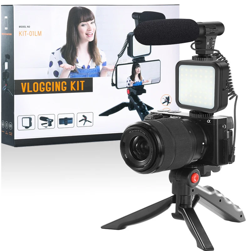 Professional Photography Kits Lighting LED Light With Tripod Microphone For Mobile Phone Smartphone Camera Vlog Video Recording
Professional Photography Kits Lighting LED Light With Tripod Microphone For Mobile Phone Smartphone Camera Vlog Video Recording