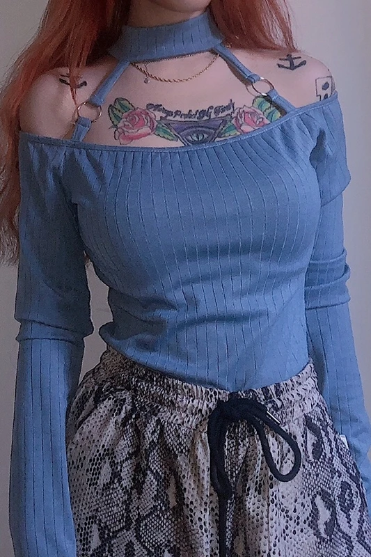 2020 Promotion Kpop Unicorn New Irregular Hanging Neck Collar Strapless Long-sleeved T-shirt Female Solid Color Thin Section
2020 Promotion Kpop Unicorn New Irregular Hanging Neck Collar Strapless Long-sleeved T-shirt Female Solid Color Thin Section