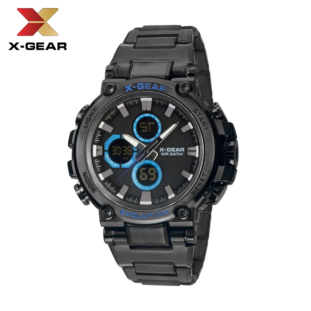 Часы наручные X-Gear Мужские Цифровые, модные водонепроницаемые электронные в стиле милитари, спортивные с двойным дисплеем
Часы наручные X-Gear Мужские Цифровые, модные водонепроницаемые электронные в стиле милитари, спортивные с двойным дисплеем