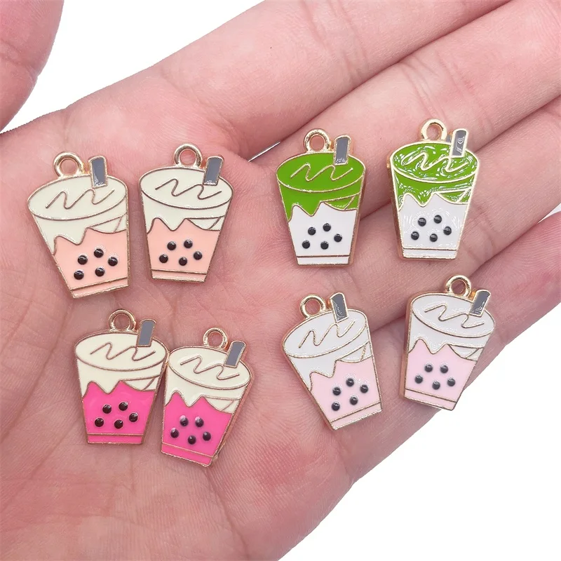 Peixin 10Pcs Cute Colorful Pearl Milk Tea Cartoon Alloy Charm Pendant For Earring Bracelet Jewelry Making Accessories Wholesale
Peixin 10Pcs Cute Colorful Pearl Milk Tea Cartoon Alloy Charm Pendant For Earring Bracelet Jewelry Making Accessories Wholesale