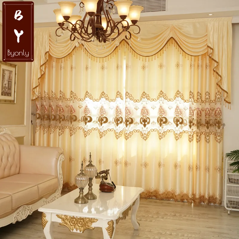 European Hollow Water Solution Embroidery Shade Curtains for Living Dining Room Bedroom. 
European Hollow Water Solution Embroidery Shade Curtains for Living Dining Room Bedroom.