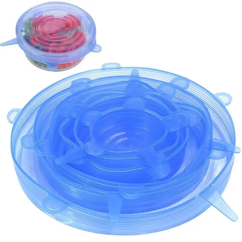 6PCS/Set Kitchen Fresh Keeping Wrap Seal Lid Silicone Stretch Suction Pot Lids Pan Cover LX8831
6PCS/Set Kitchen Fresh Keeping Wrap Seal Lid Silicone Stretch Suction Pot Lids Pan Cover LX8831