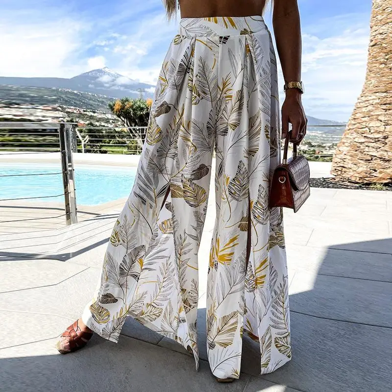 Women Boho Pants Set Print Pant Suits Female Two Piece Sets Spaghetti Strap Crop Tops Split Wide Leg Pant Beach Vacation Outfits
Women Boho Pants Set Print Pant Suits Female Two Piece Sets Spaghetti Strap Crop Tops Split Wide Leg Pant Beach Vacation Outfits