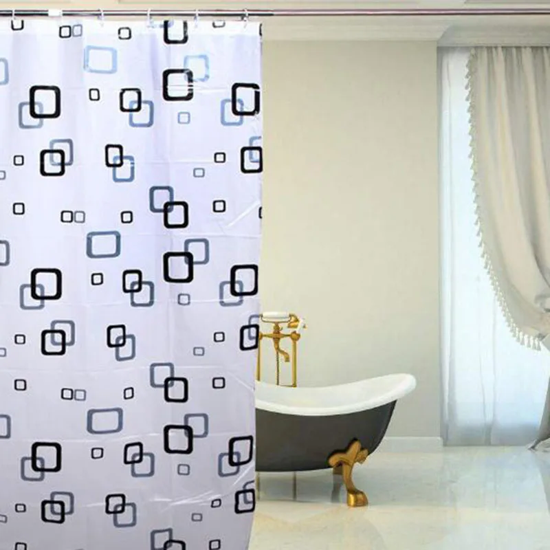 Fashion PEVA Shower Curtain Square Pattern Waterproof Bathroom Curtain With Hooks Washable Bath Decor
Fashion PEVA Shower Curtain Square Pattern Waterproof Bathroom Curtain With Hooks Washable Bath Decor