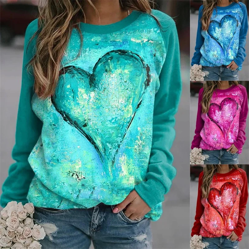 Women Sweatshirt Love Print O-neck Long Sleeve Vintage Pullovers Female Girls Casual Autumn Winter Woman Clothes 
Women Sweatshirt Love Print O-neck Long Sleeve Vintage Pullovers Female Girls Casual Autumn Winter Woman Clothes