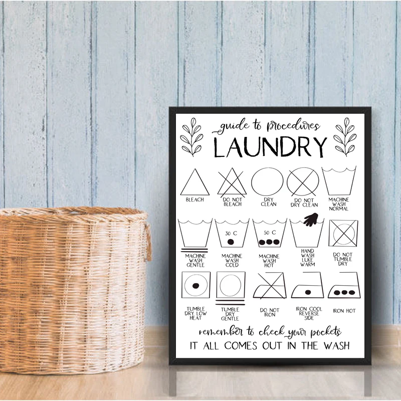 Laundry Procedures Chart Guide Modern Wall Art Canvas Prints Laundry Room Decor , Laundry Chart Poster Art Painting Picture
Laundry Procedures Chart Guide Modern Wall Art Canvas Prints Laundry Room Decor , Laundry Chart Poster Art Painting Picture