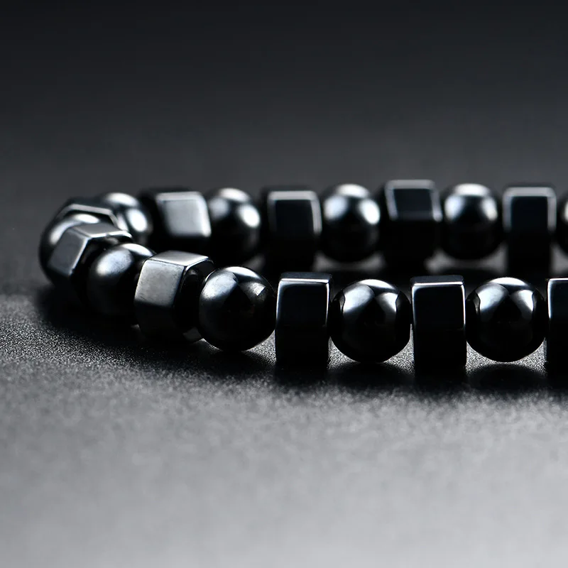 Ожерелье из гематита для мужчин и женщин магнитное лечебное ожерелье с камнем
