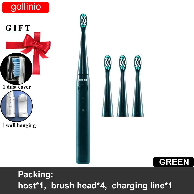 gollinio GL56A sonic Electric Toothbrush usb fast charging electr tooth brush waterproof xp7Rechargeable Brush Replacement head
gollinio GL56A sonic Electric Toothbrush usb fast charging electr tooth brush waterproof xp7Rechargeable Brush Replacement head