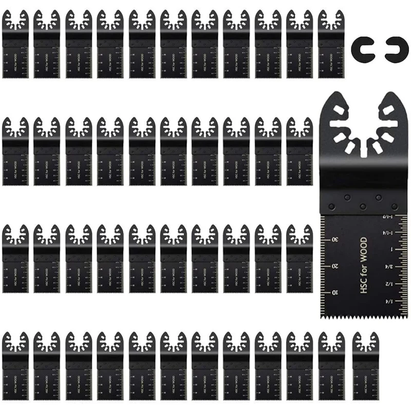 40 Oscillating Tool Saw Blade Universal Wooden Multi Tool Blade Quick Release Suitable for Porter Cable Black
40 Oscillating Tool Saw Blade Universal Wooden Multi Tool Blade Quick Release Suitable for Porter Cable Black