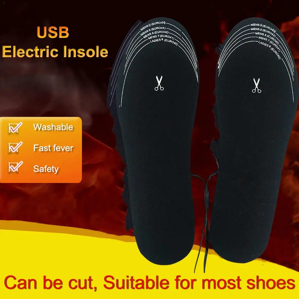 Новые стельки с подогревом USB для обуви согревания ног зимний коврик