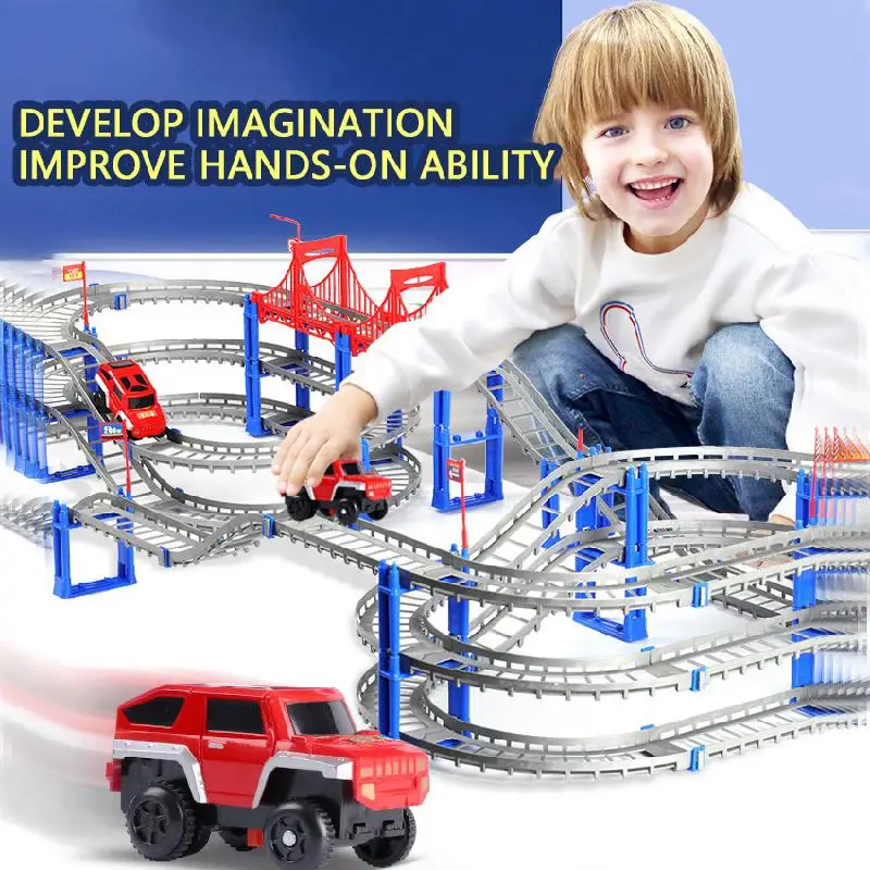 Railway Racing Track Car Toy Set Educational Diy Assembled Bend Flexible Three Tiers Race Track Electronic Toys For Children
Railway Racing Track Car Toy Set Educational Diy Assembled Bend Flexible Three Tiers Race Track Electronic Toys For Children